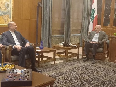 دیدار وزیرخارجه بارییس مجلس لبنان